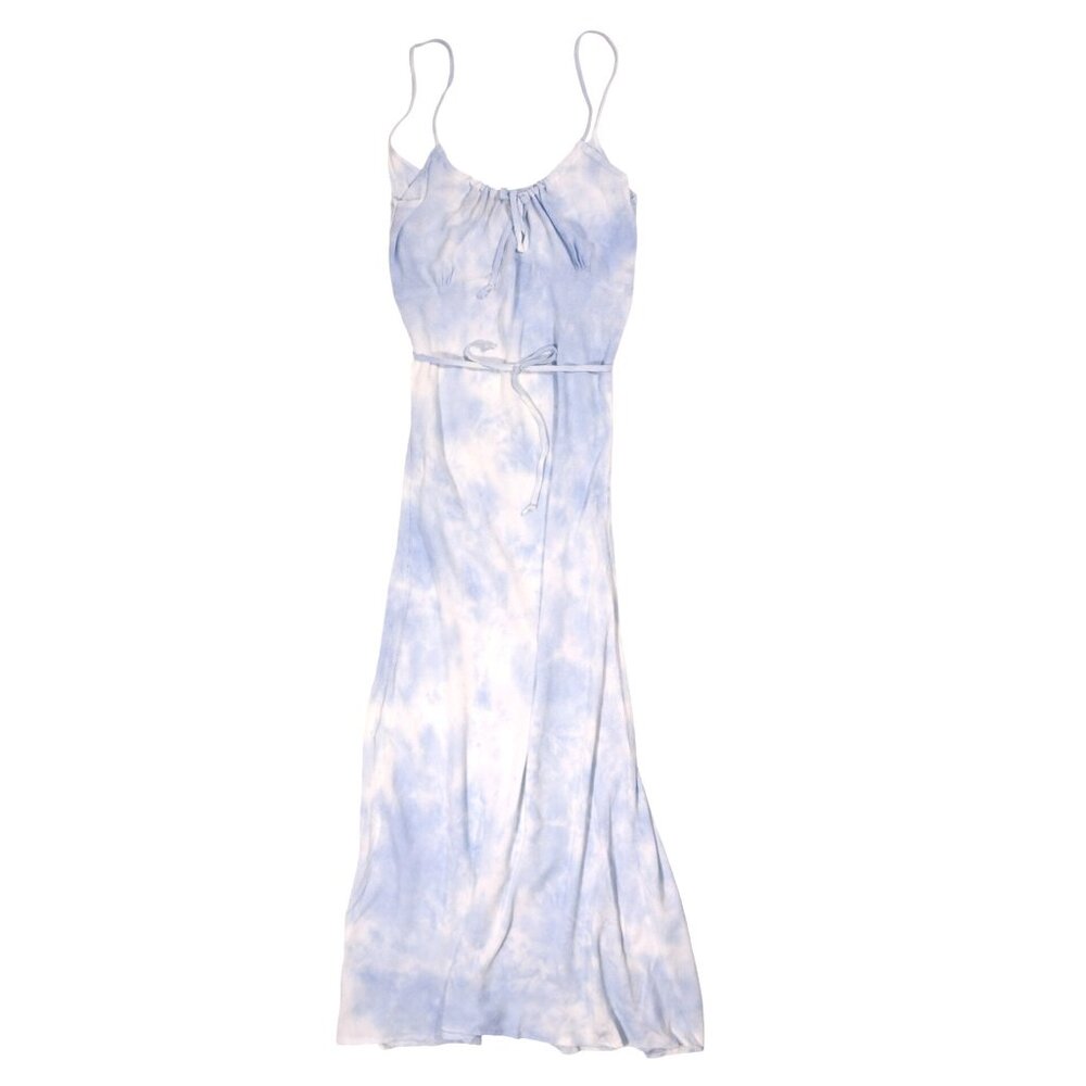 Jeu Illimite Hand Dyed Maxi Dress in Blue